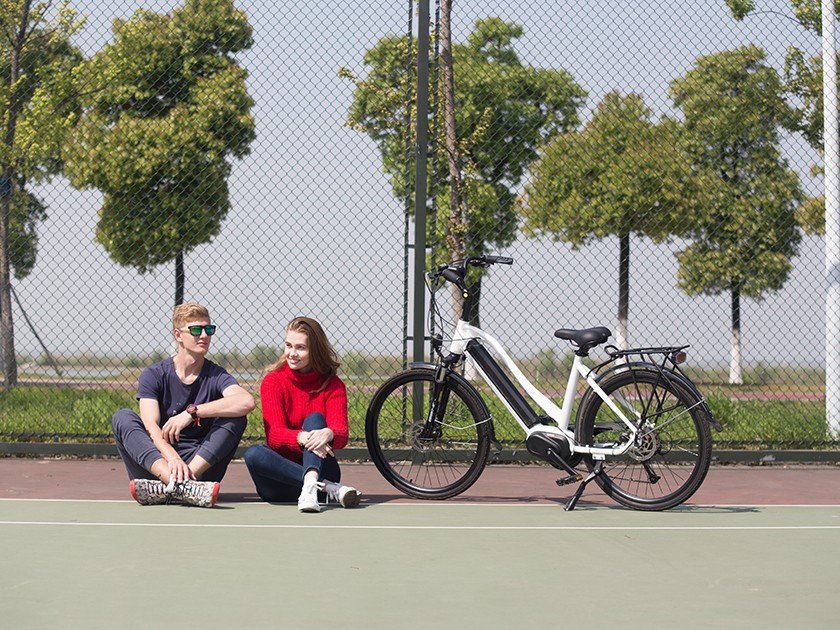 Bicicleta elétrica ciclomotora VUTVIA Bafang Mid Drive City - Imagem 5