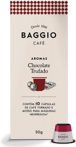Cápsulas De Café Aroma Chocolate Trufado Baggio Café, Compatível Com Nespresso, Contém 10 Cápsulas